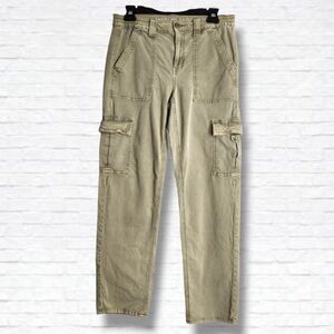 American Eagle Army Green Straight Leg Cargo Pants Size 28/6R x 28"